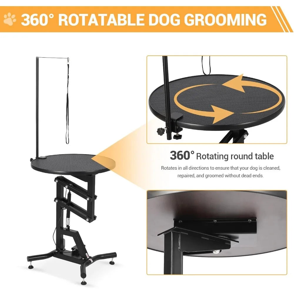 MKDK 24 Inch Hydraulic Lift Dog Grooming Table