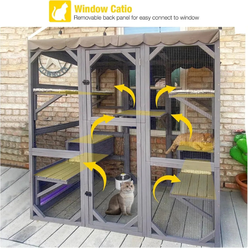 Cat House Outdoor Catio Kitty Enclosure by NoEnName