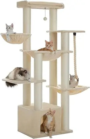 XXL Cat Tree Heavy-Duty Cat Tower for Indoor Cats