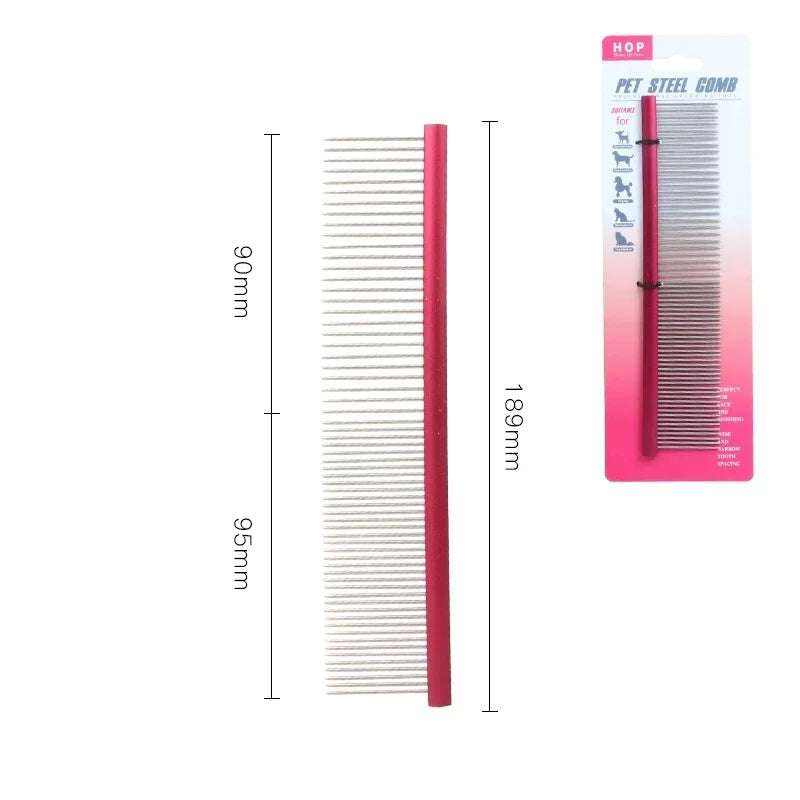 Light Aluminum Pet Comb Professional Dog Grooming Accessory