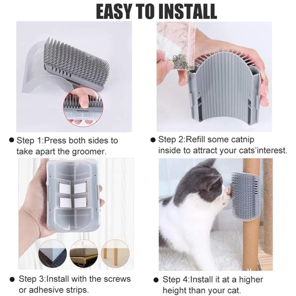 Pet Comb Removable Cat Scratching Rubbing Brush