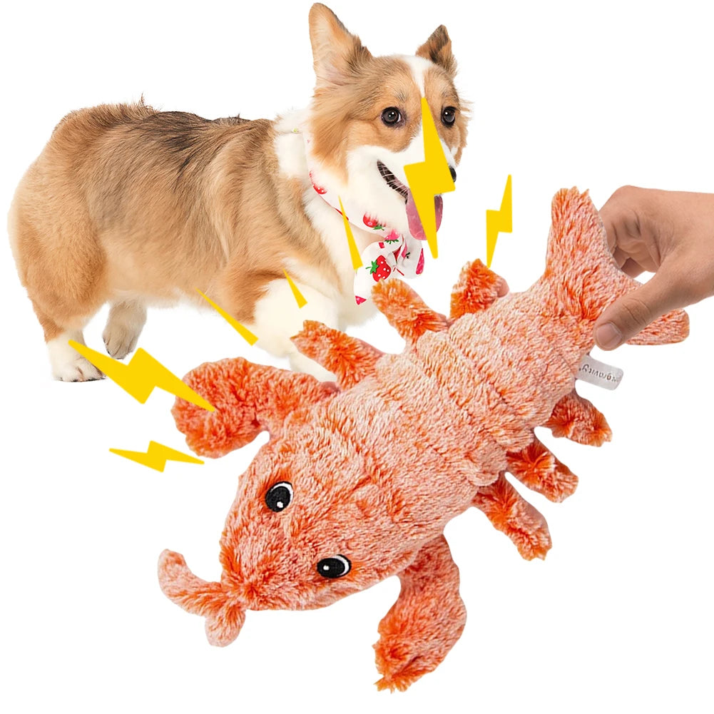 Shunmaii Wiggly Lobster Interactive Plush Dog Toy Squeaker