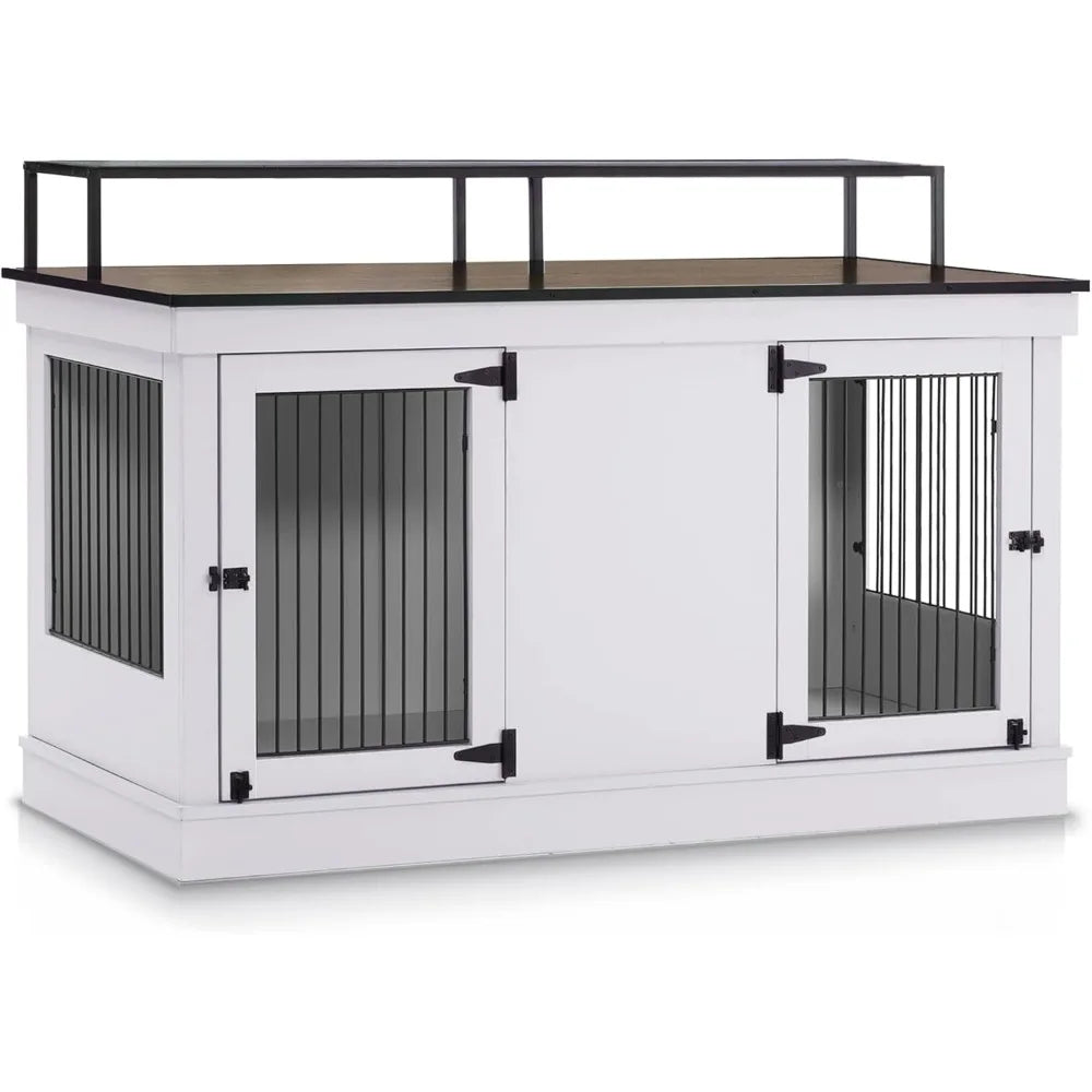 MKDK Wooden Dog Crate Furniture Style Indoor Kennel