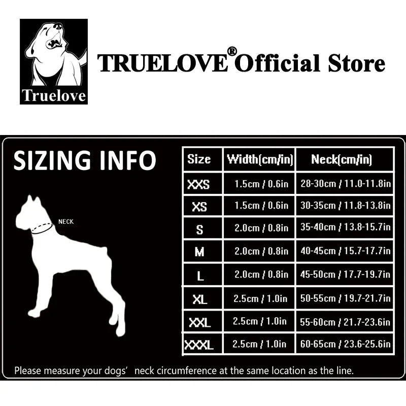 Truelove Padded Reflective Nylon Dog Collar With Quick Release