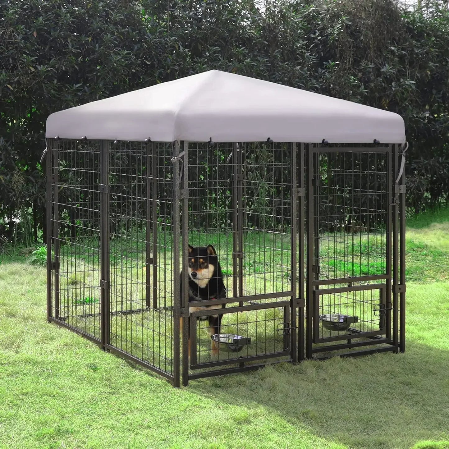 Chengwei Heavy Duty Outdoor Dog Kennel with Canopy