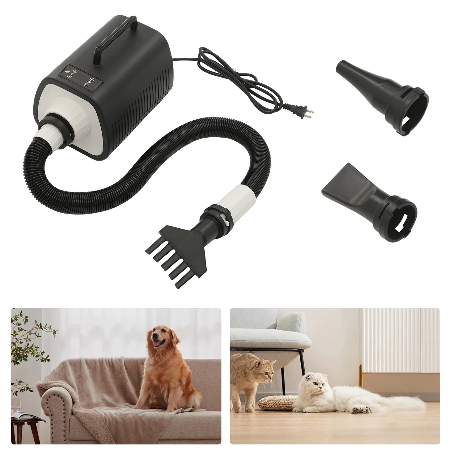 Dog Grooming Blow Dryer with 9 Speed Adjustment