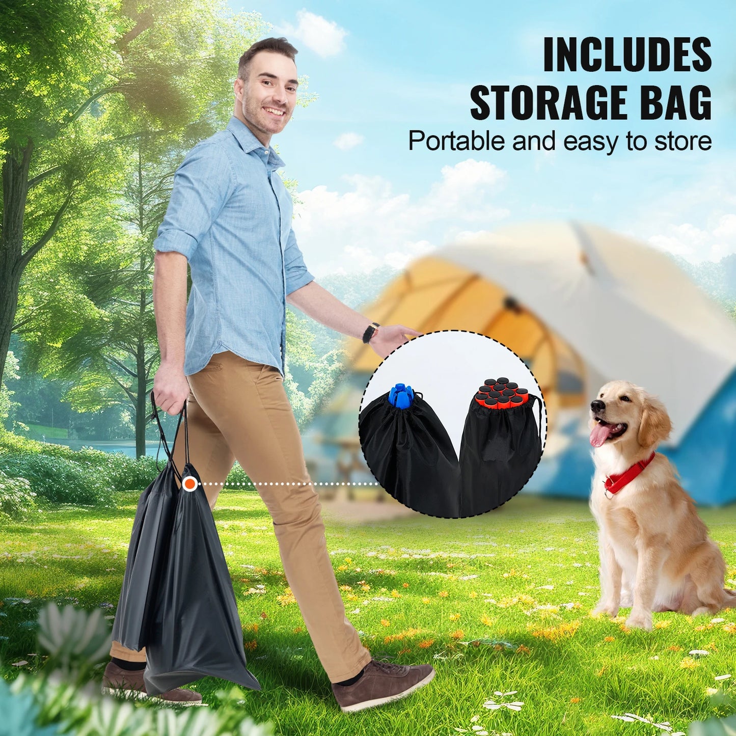 SucceBuy Dog Agility Hurdle Cone Set Training Starter