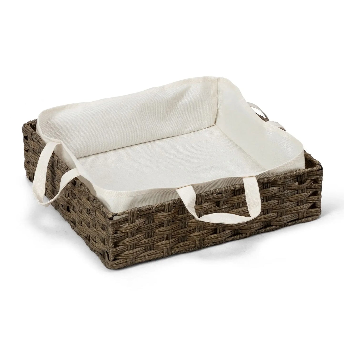 Multipurpose Rattan Cat Litter Box Enclosure Nightstand