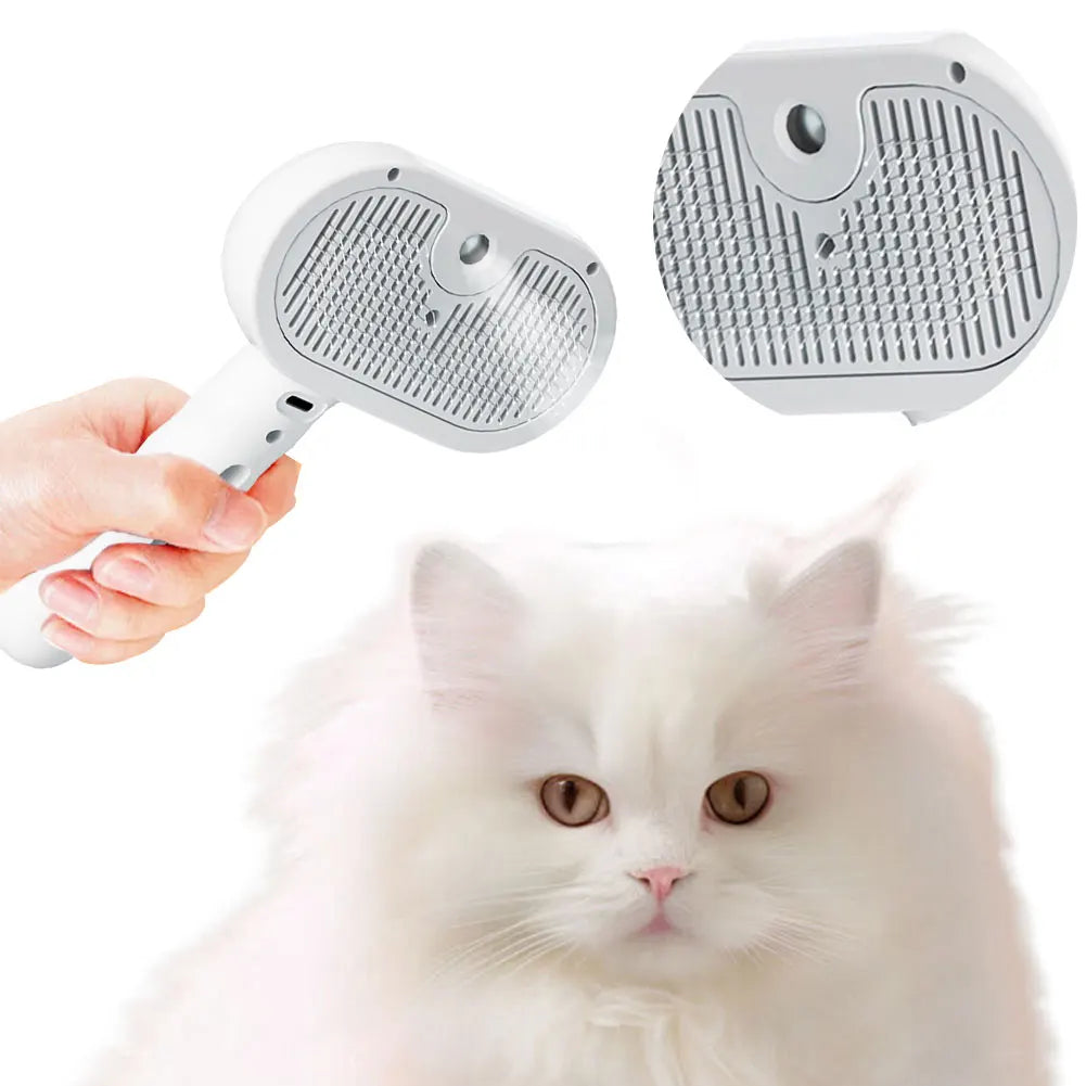 Cat Steam Brush 3 in 1 Grooming Tool for Pets
