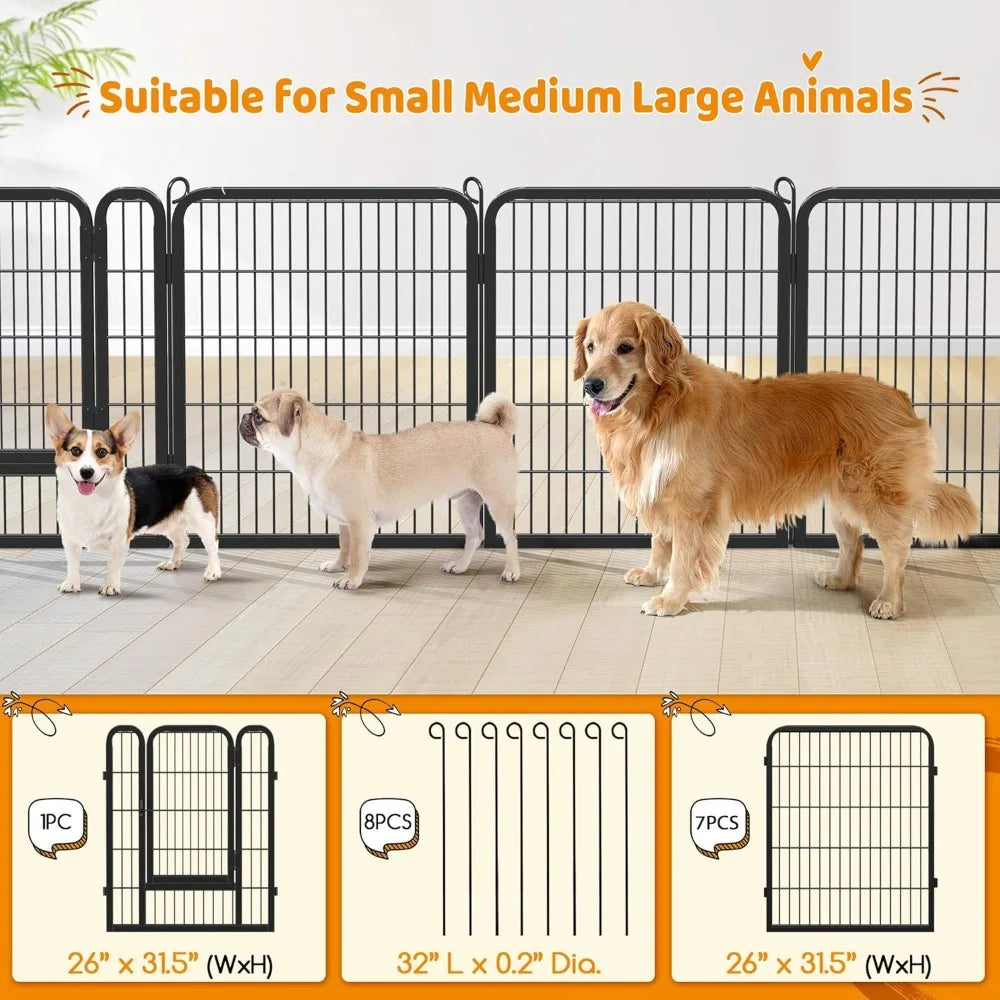 RBX Dog Playpen Outdoor Heavy Duty Metal Pet Fence