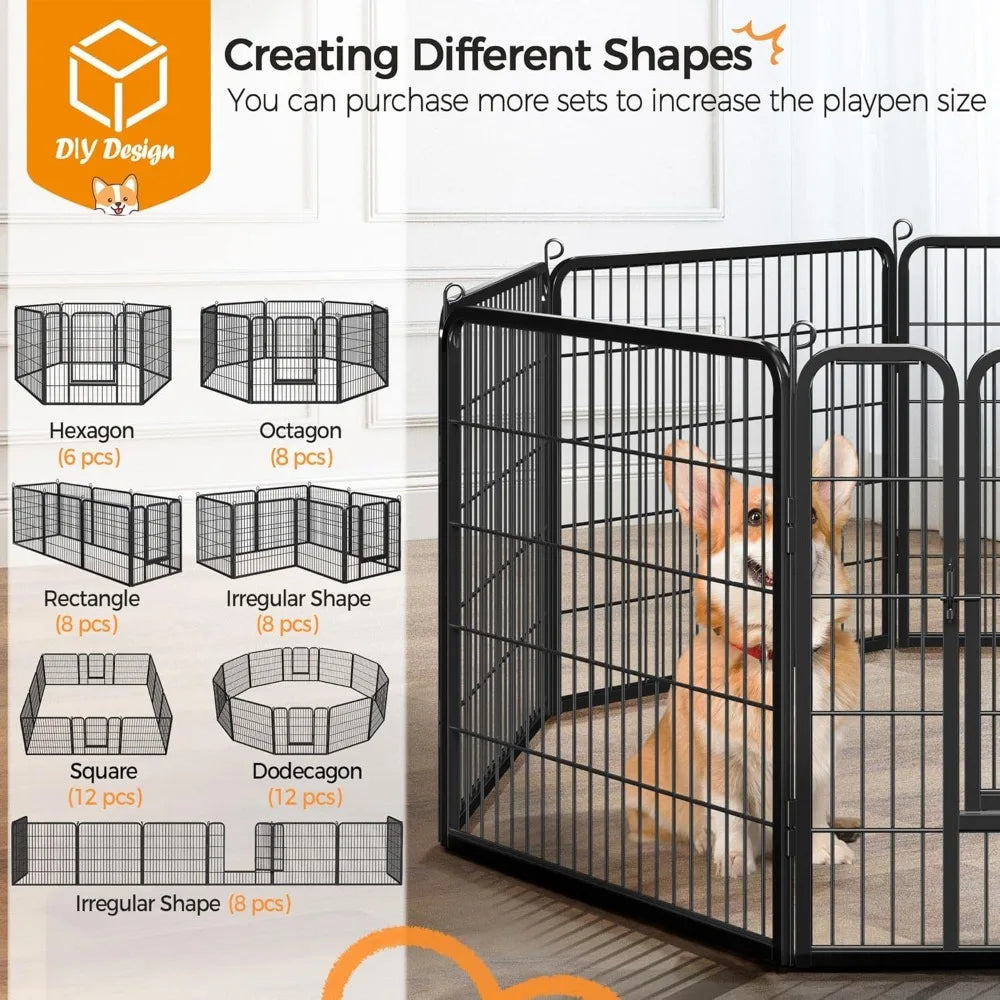 RBX Dog Playpen Outdoor Heavy Duty Metal Pet Fence