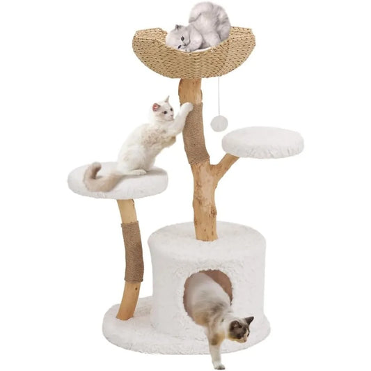 Dafify Modern Cat Tree Tower with Scratching Post