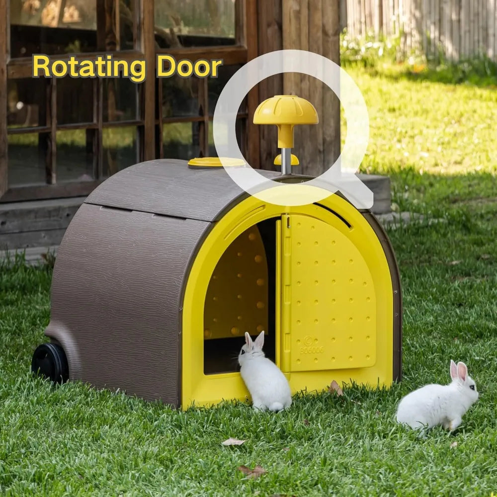 DAFIFY Durable Plastic Rabbit Hutch Indoor Outdoor Cage