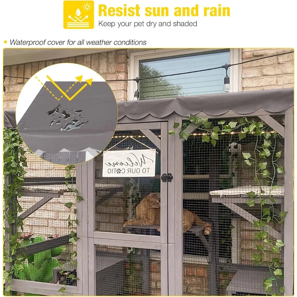 Cat House Outdoor Catio Kitty Enclosure by NoEnName
