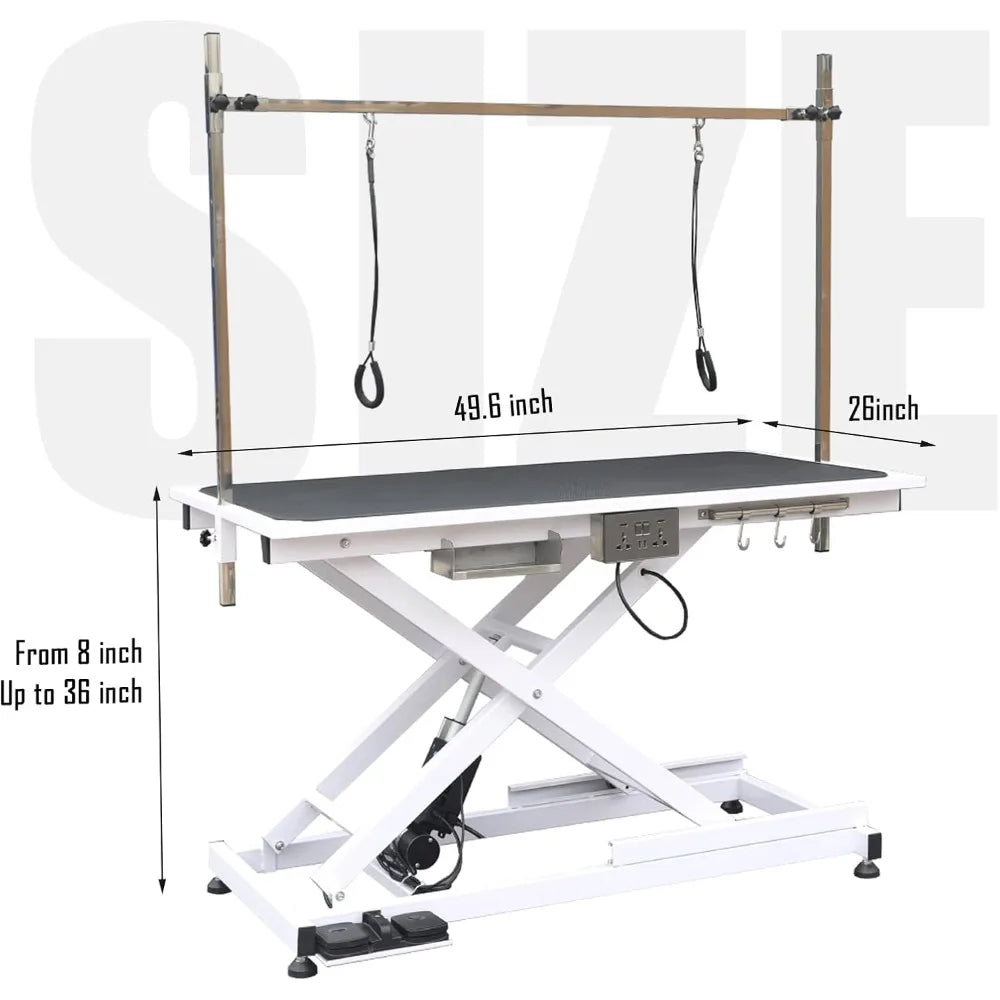 MKDK Professional Pet Grooming Table Adjustable Height Alloy Steel