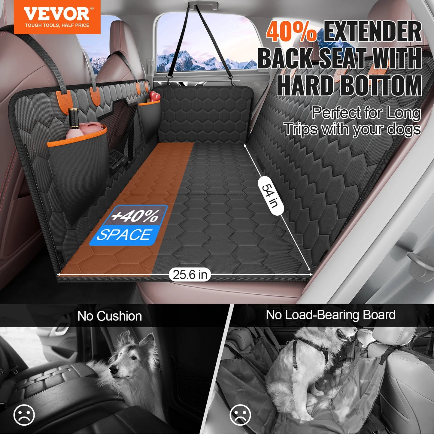 SucceBuy Dog Car Seat Cover with Mesh Window