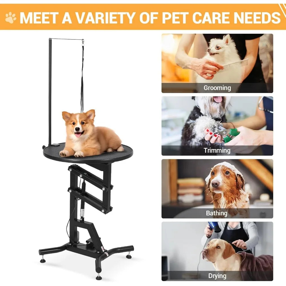 MKDK 24 Inch Hydraulic Lift Dog Grooming Table