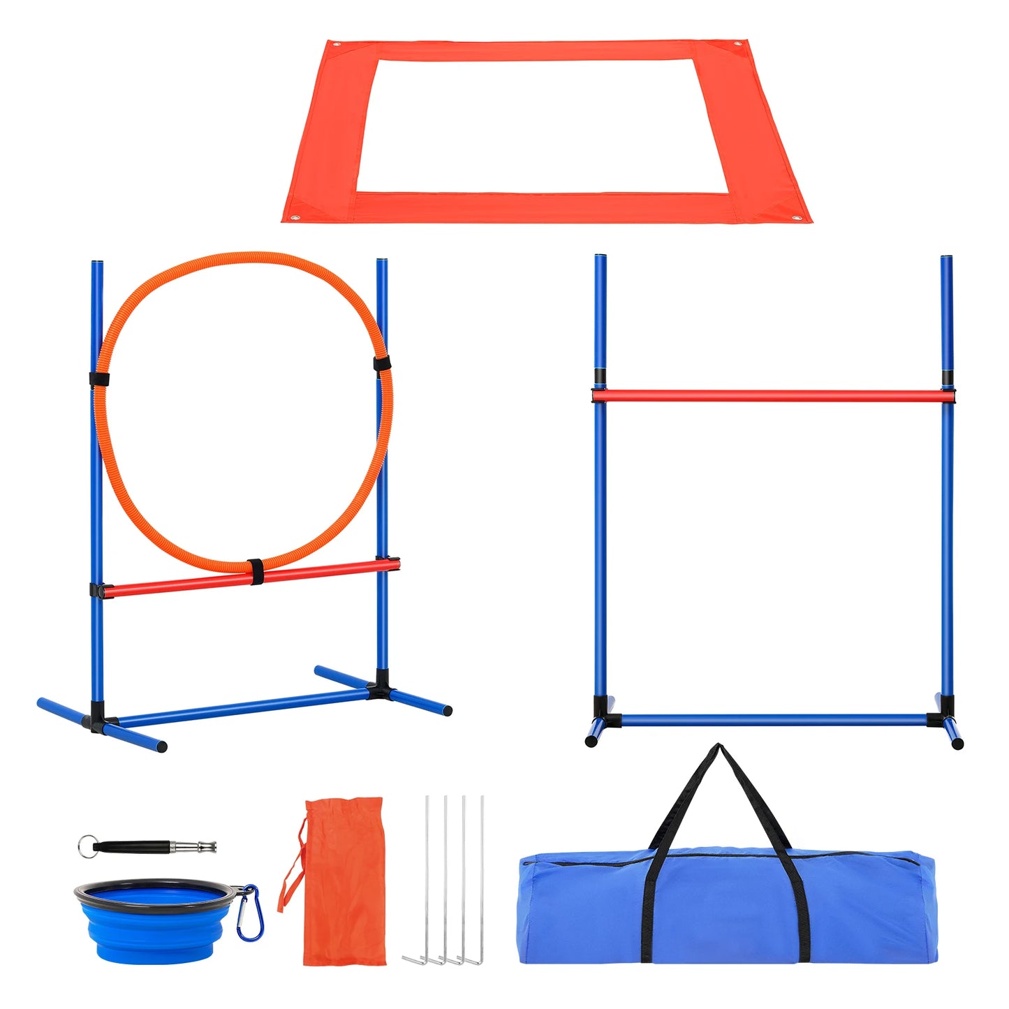 SucceBuy Dog Agility Training Set With Hurdles Poles