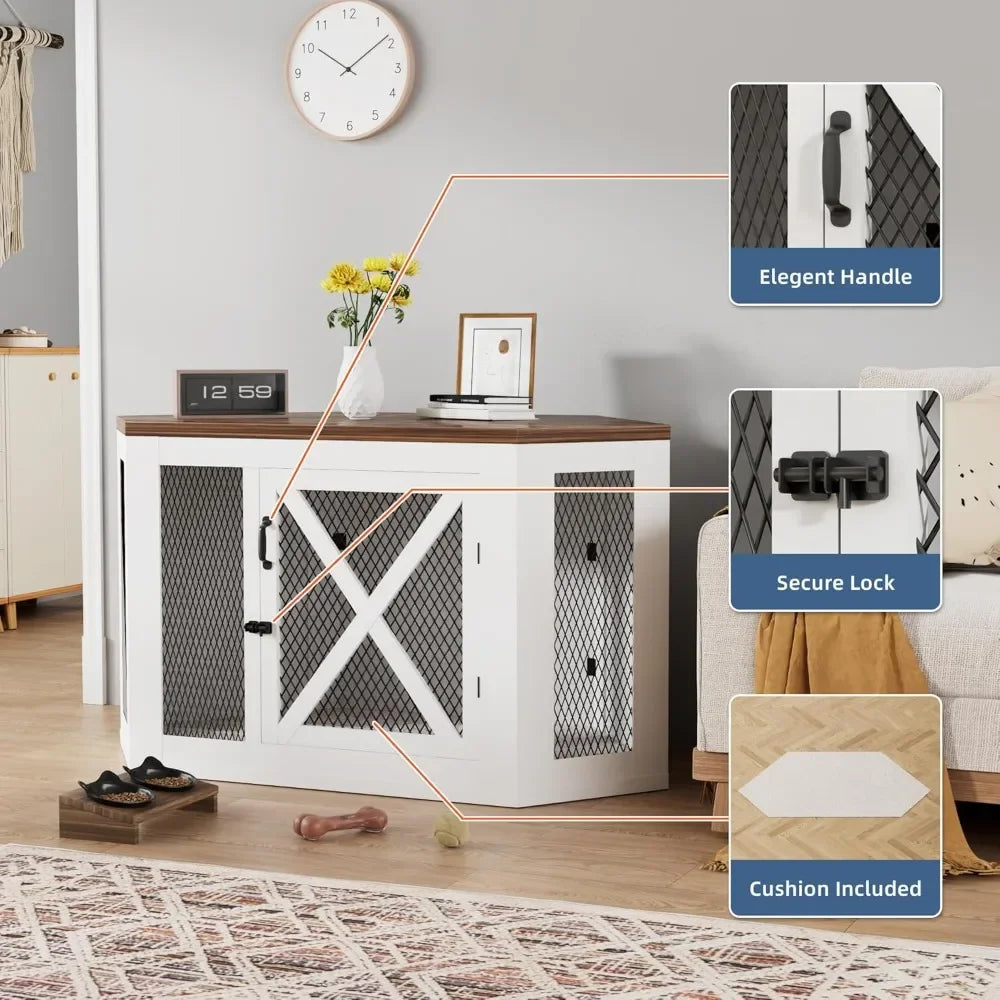 Wooden Dog Crate Furniture Indoor Decorative Kennel