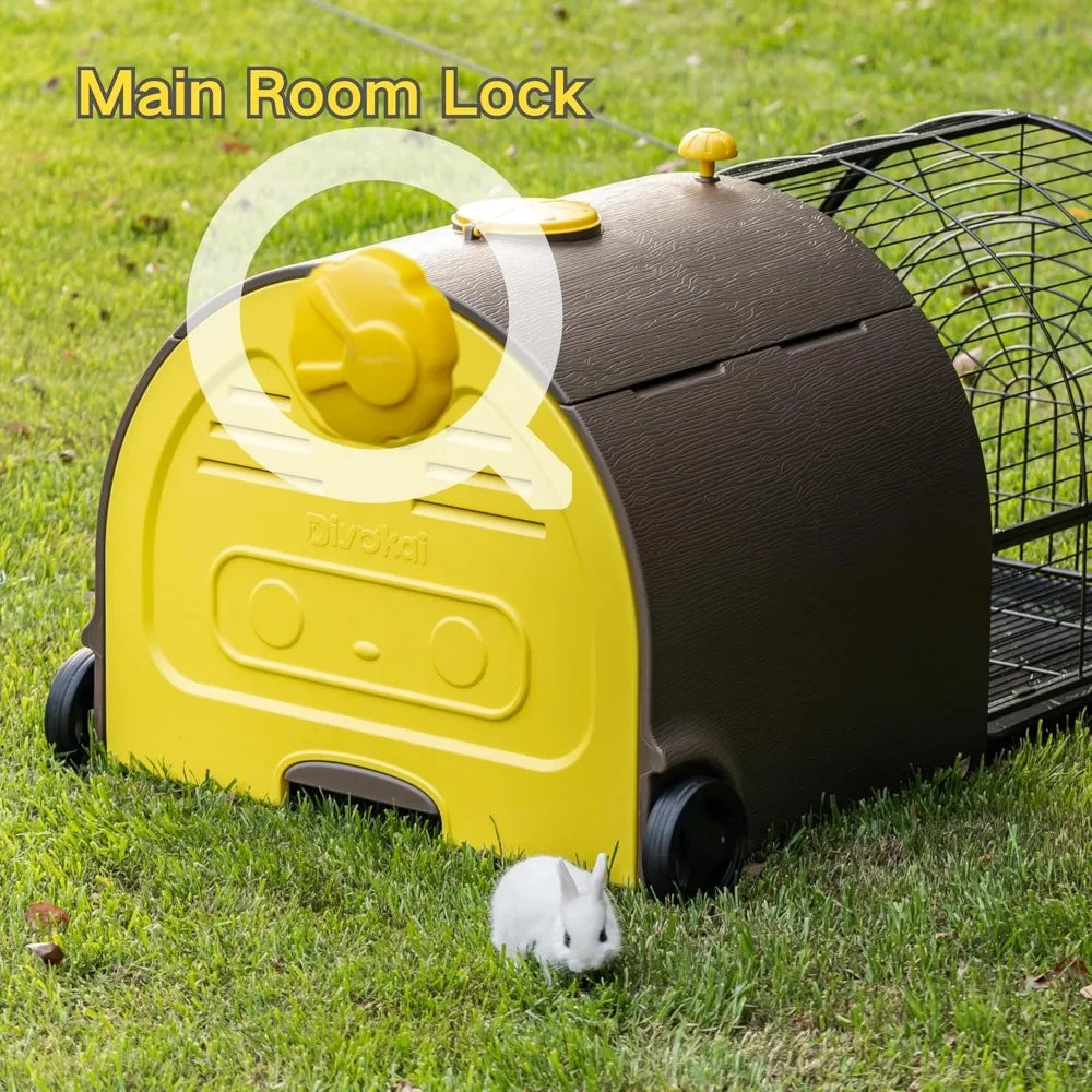 DAFIFY Durable Plastic Rabbit Hutch Indoor Outdoor Cage