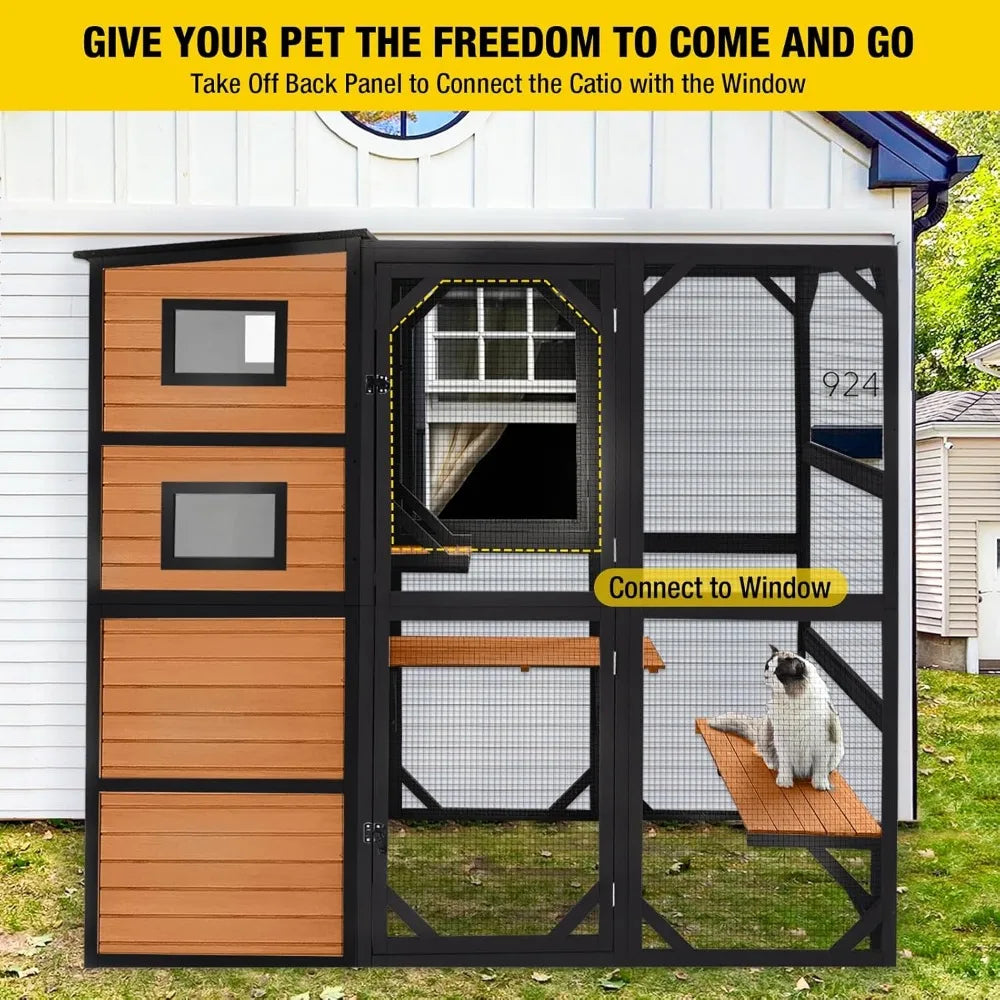 Large Cat Catio 4 Tiers Outdoor Cat Enclosure