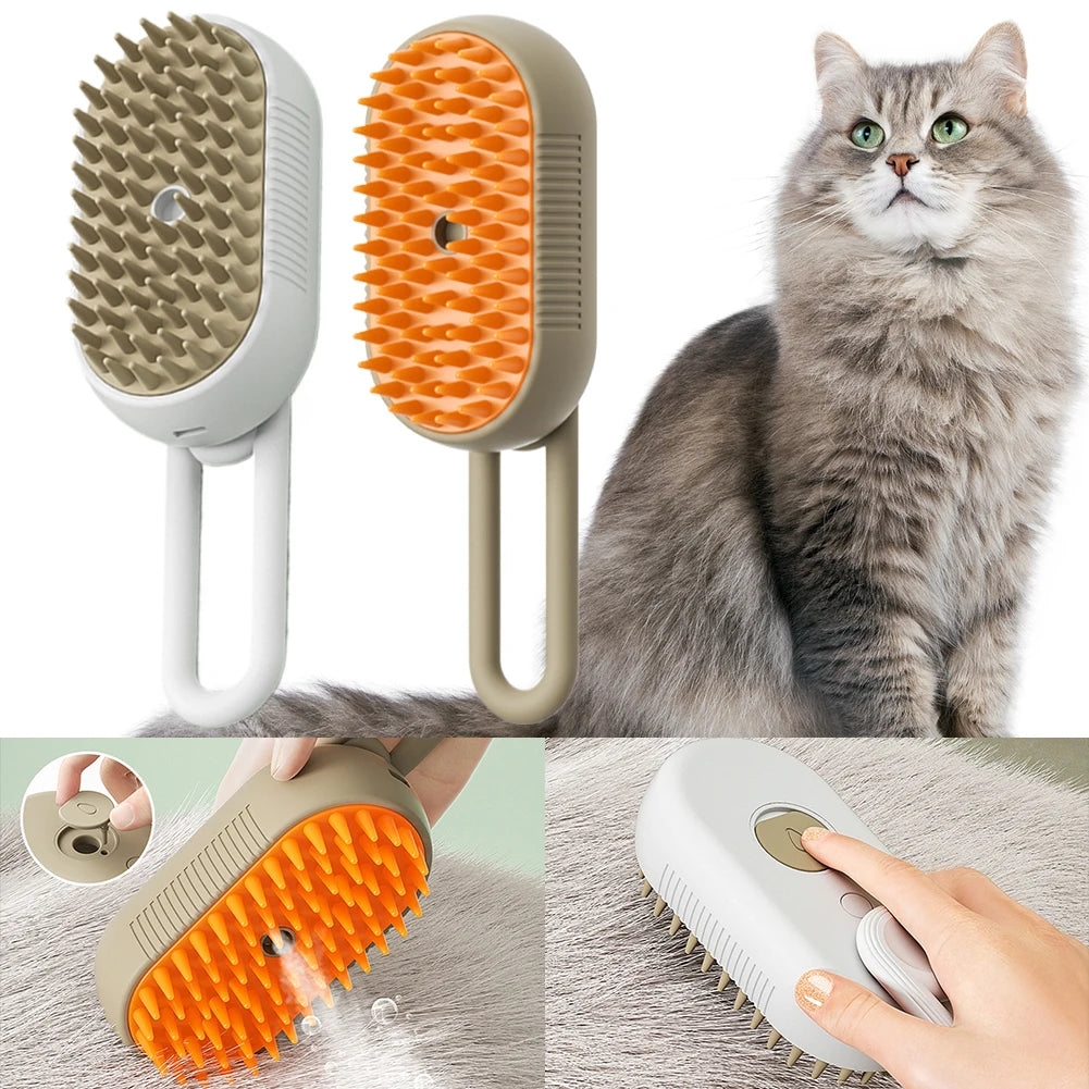 USB Rechargeable Electric Water Spray Brush for Pets