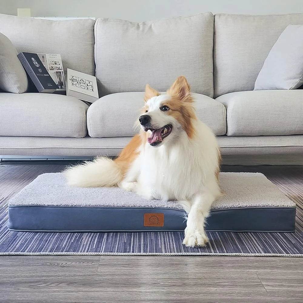 Orthopedic Waterproof Dog Bed with Egg Foam Support