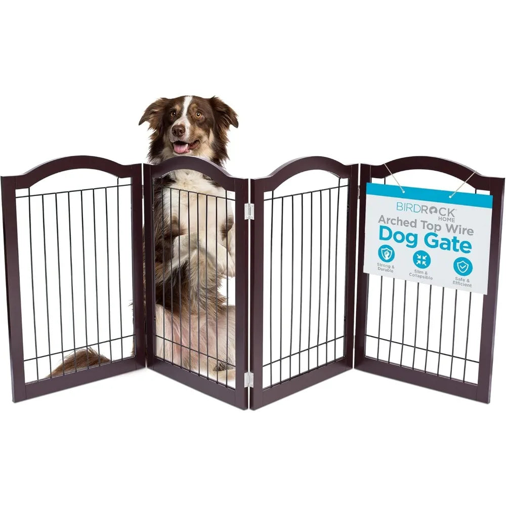 Internet's Best Arched Top Wire Dog Gate 4-Panel Barrier