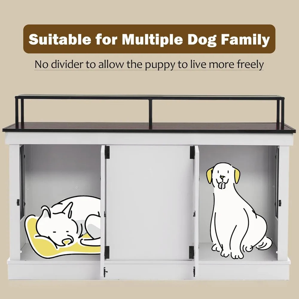 MKDK Wooden Dog Crate Furniture Style Indoor Kennel