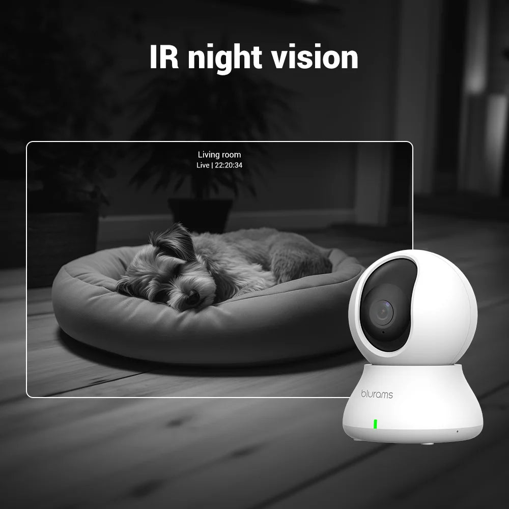 Blurams 2K 360 Degree PTZ Indoor Pet Camera With App