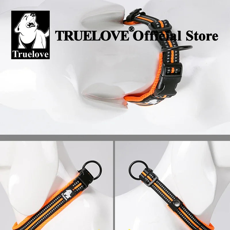 Truelove Padded Reflective Nylon Dog Collar With Quick Release