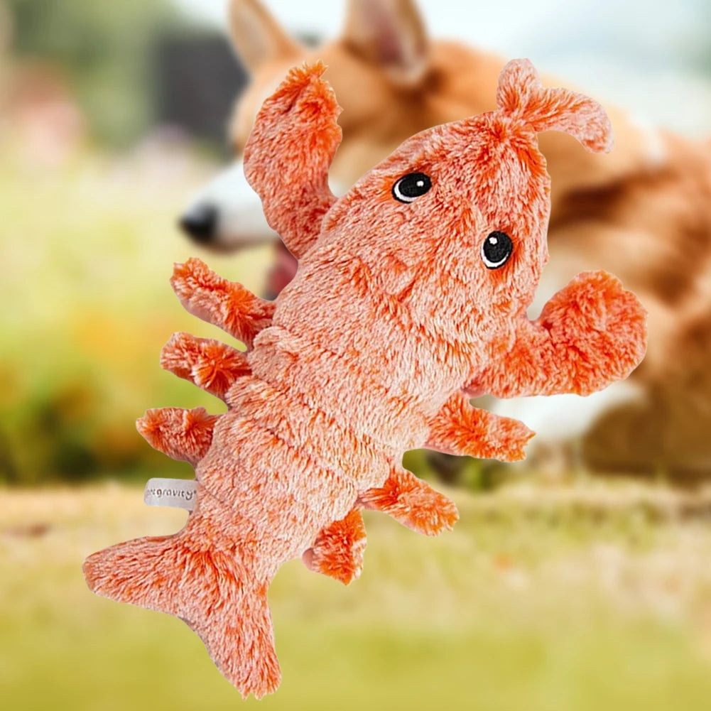 Shunmaii Wiggly Lobster Interactive Plush Dog Toy Squeaker