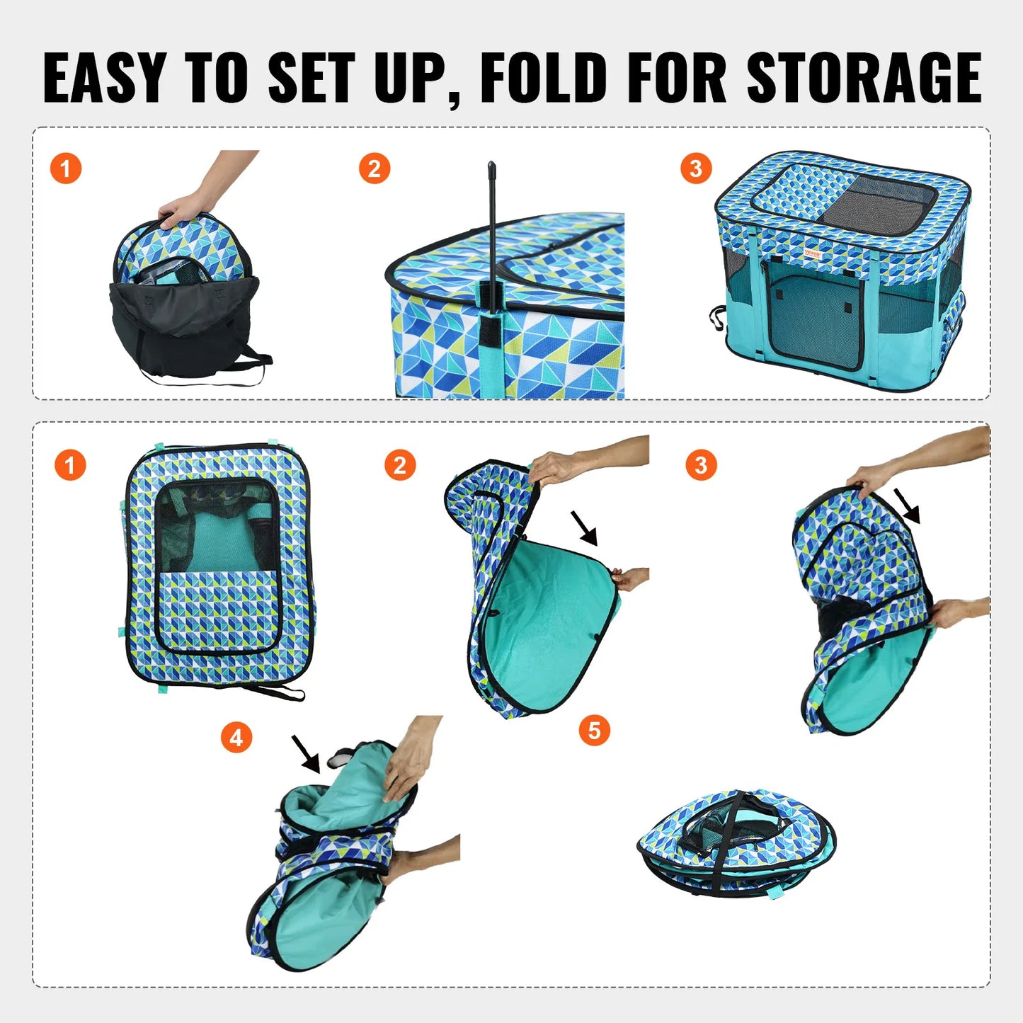 VEVOR Portable Foldable Pet Playpen Tent for Dogs