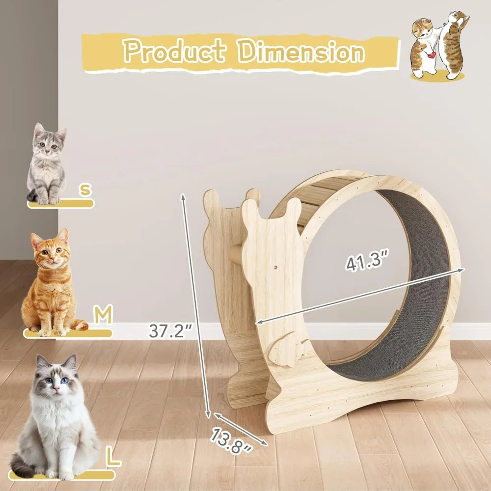 Cat Exercise Wheel with Locking Mechanism and Silent Design