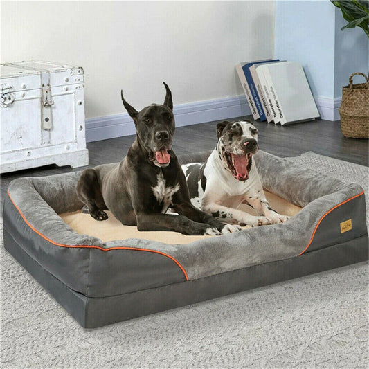 BORWARTCN Orthopedic Memory Foam Dog Bed Couch Waterproof