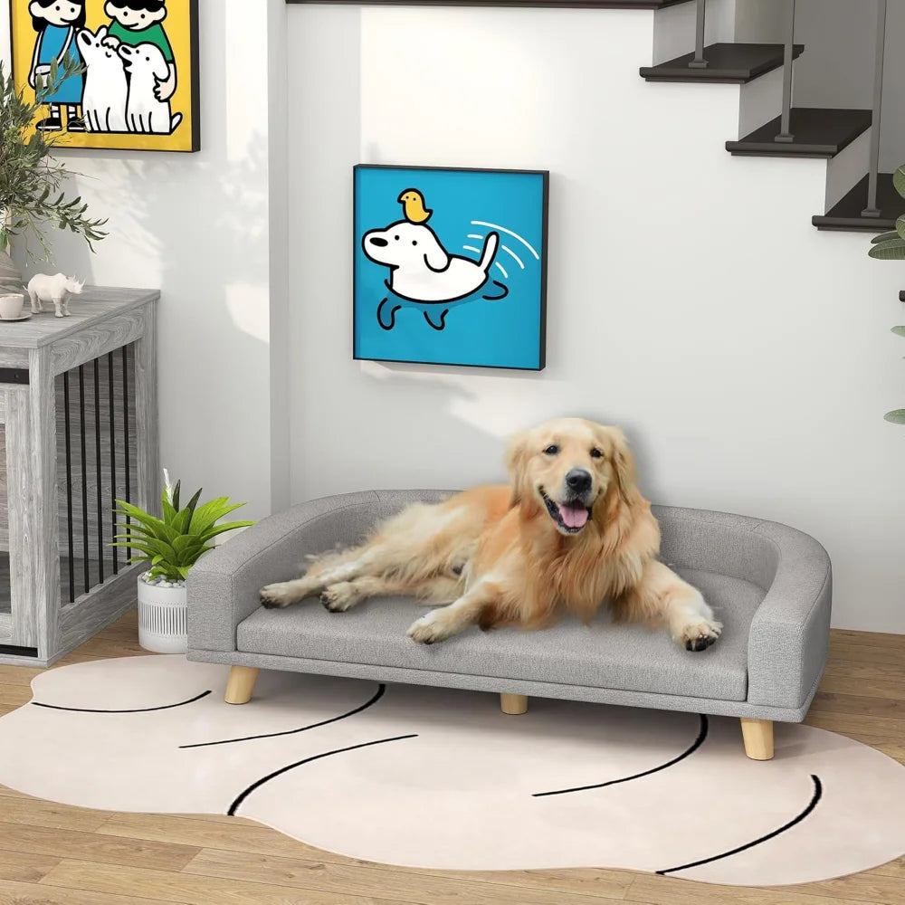 Dog Sofa Couch with Comfortable Luxury Cushion by NoEnName