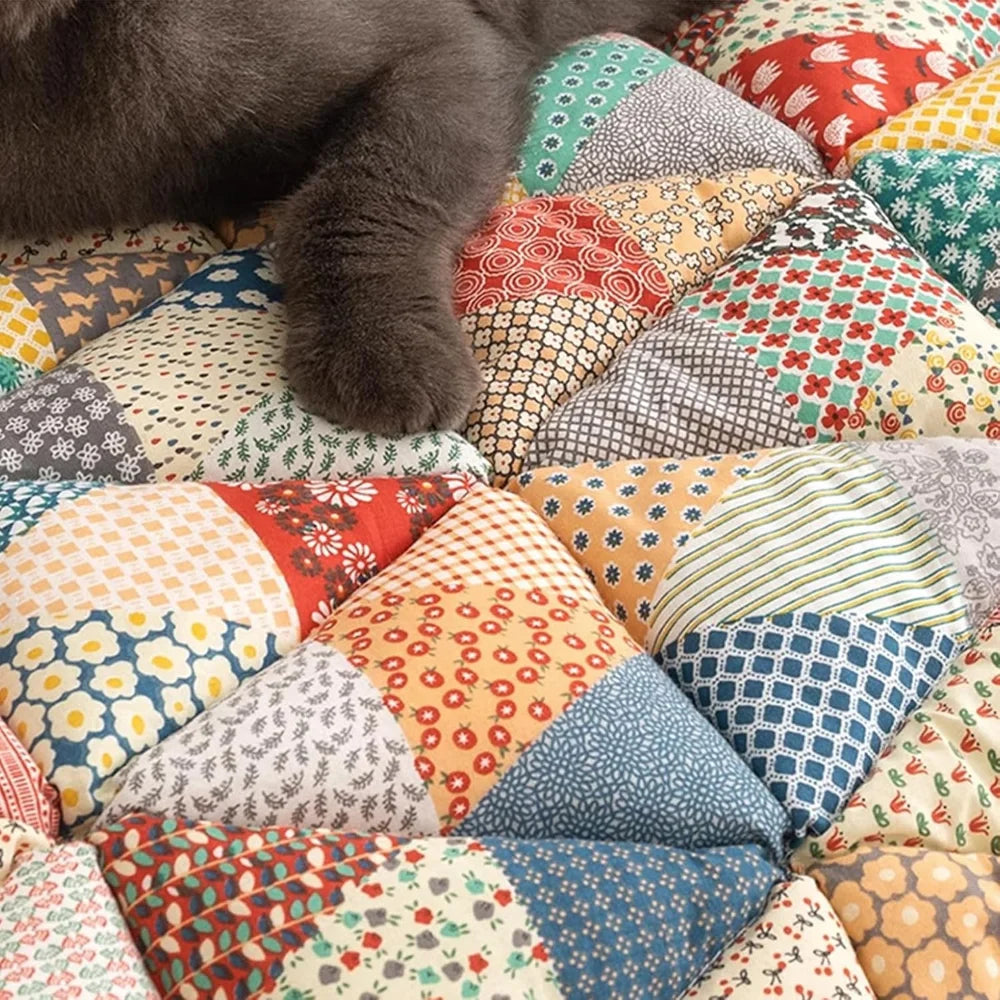 Boho Patchwork Floral Print Couch Cover for Pets
