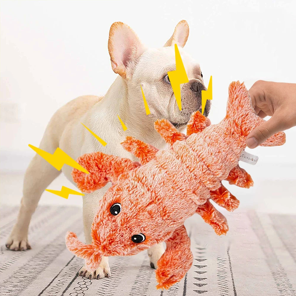 Shunmaii Wiggly Lobster Interactive Plush Dog Toy Squeaker