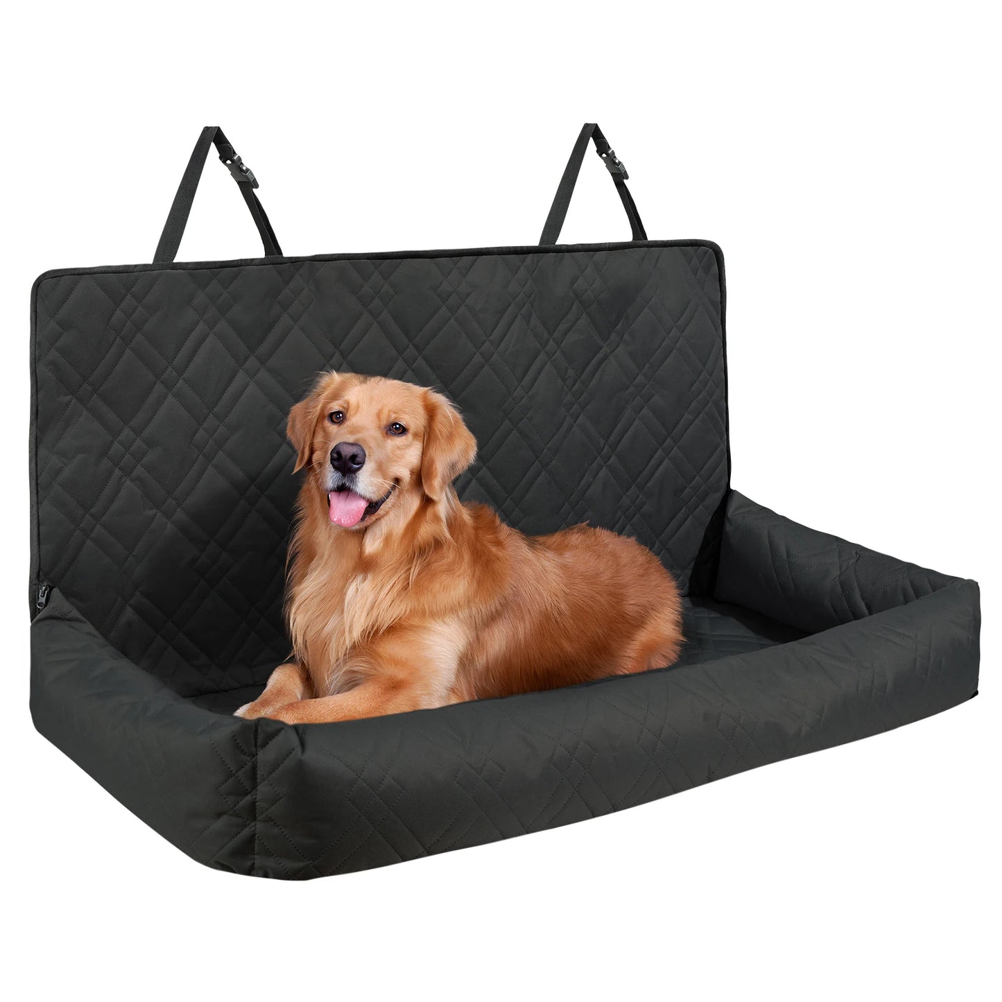 SucceBuy Dog Car Booster Seat Waterproof With Safety Leash