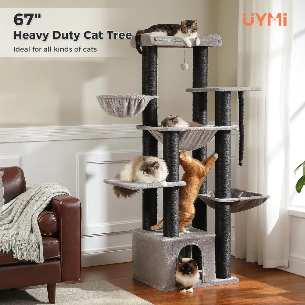XXL Cat Tree Heavy-Duty Cat Tower for Indoor Cats