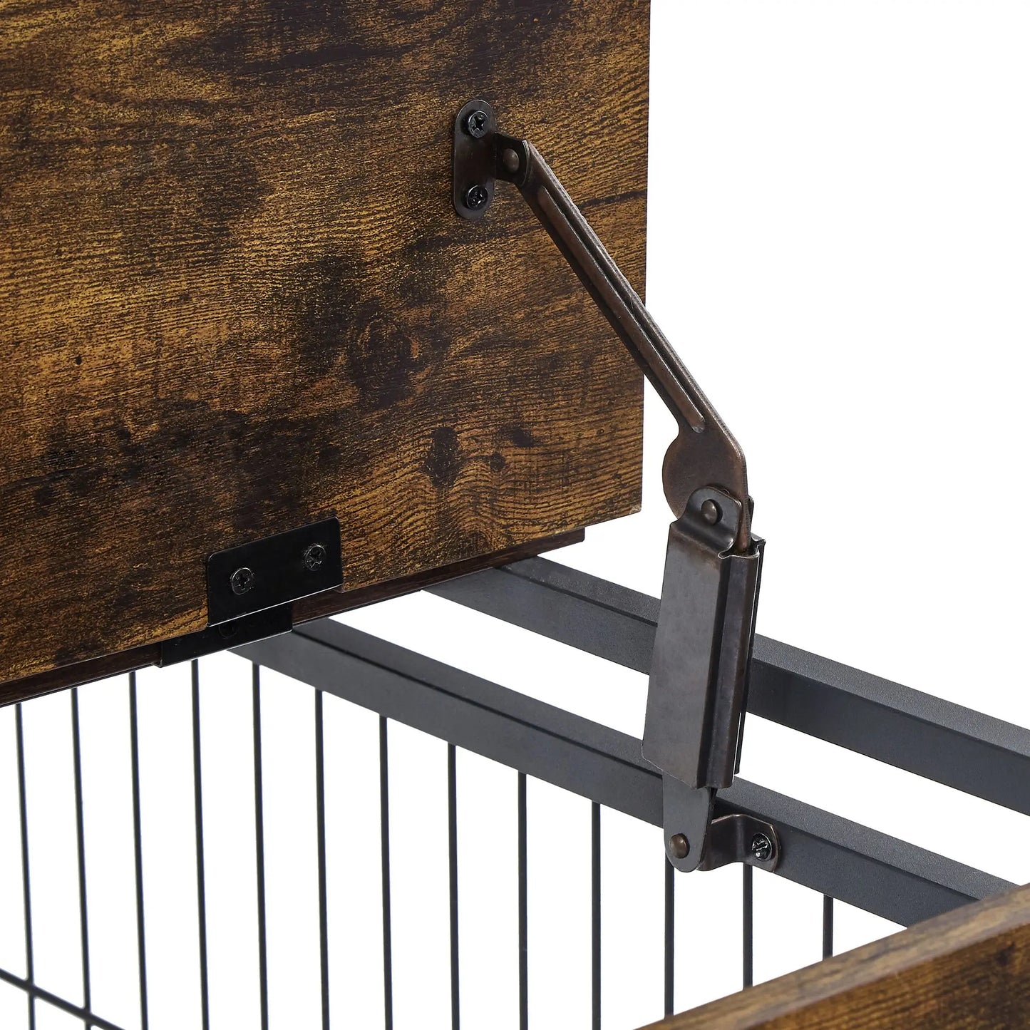Furniture Style Dog Crate Side Table on Wheels
