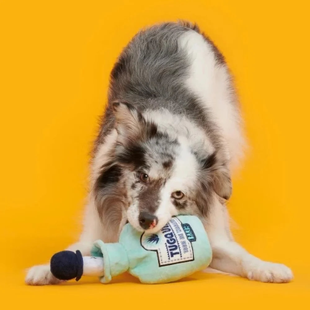 XMSJH Tug-O-Worm Interactive Dog Toy with Squeaky Crinkle