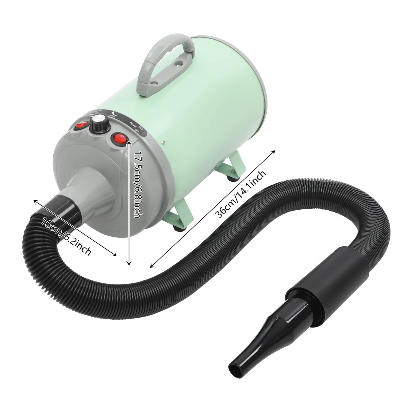 2200W Professional Pet Grooming Dryer with Adjustable Wind Speed