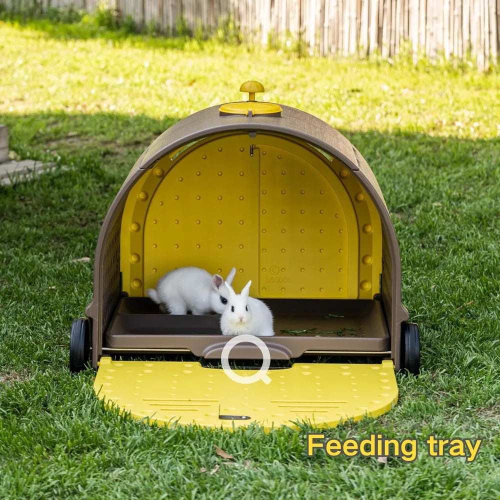 DAFIFY Durable Plastic Rabbit Hutch Indoor Outdoor Cage