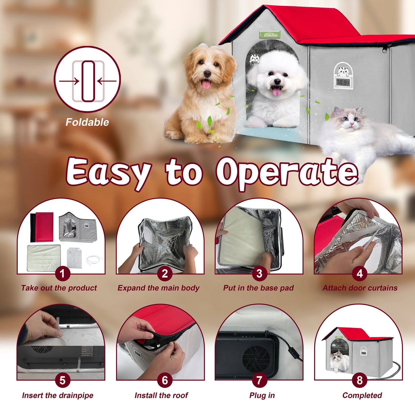 Smart Pet AC House Intelligent Climate Control for Pets
