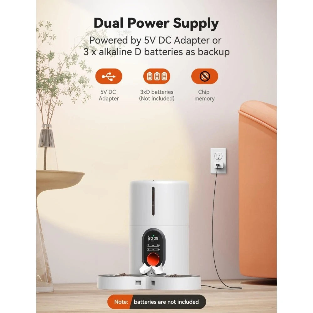 Dual Power Supply Auto Pet Feeder by NoEnName