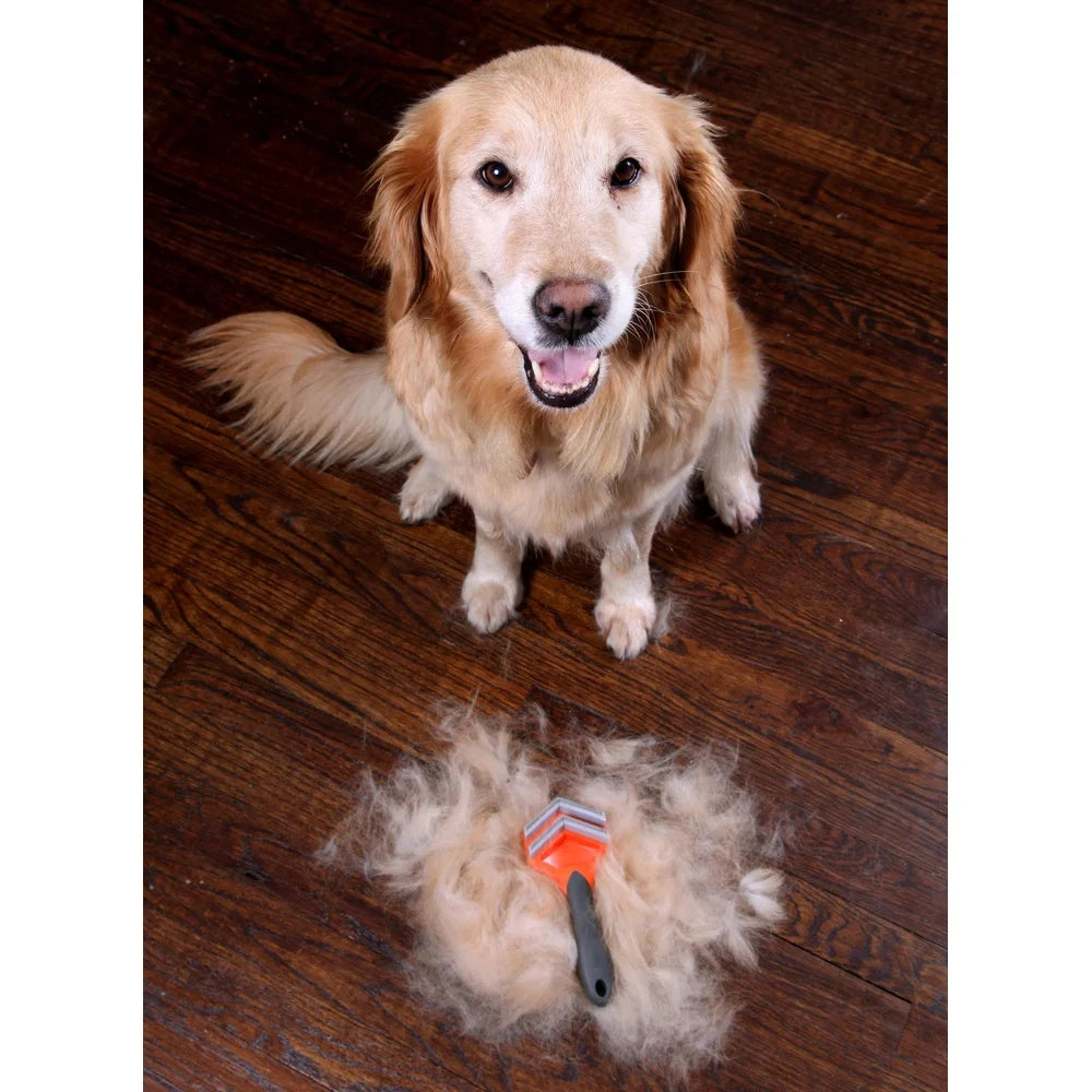 XMSJ Grooming Brush De-Shedder Tool for Dogs