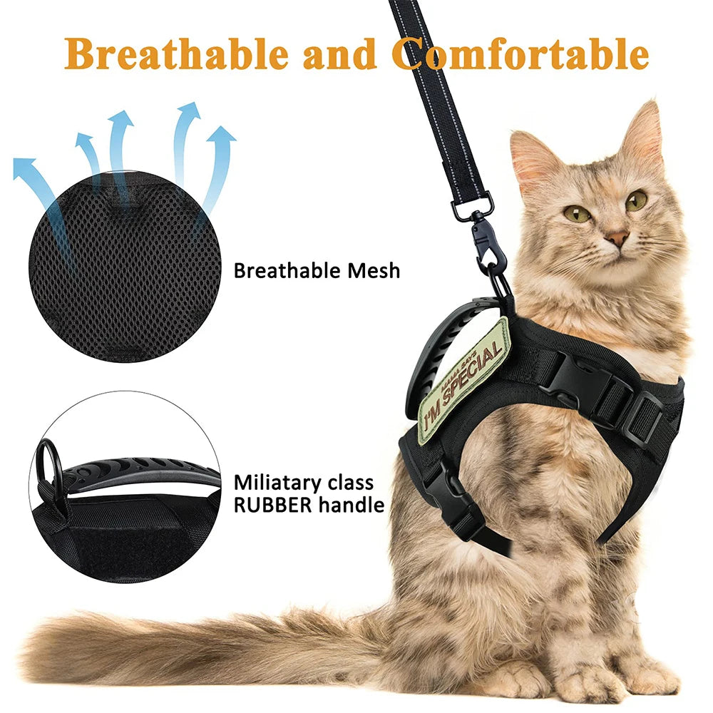 Petravel Tactical Cat Harness and Leash Set