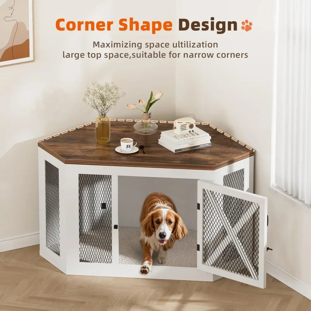 Wooden Dog Kennel End Table by NoEnName
