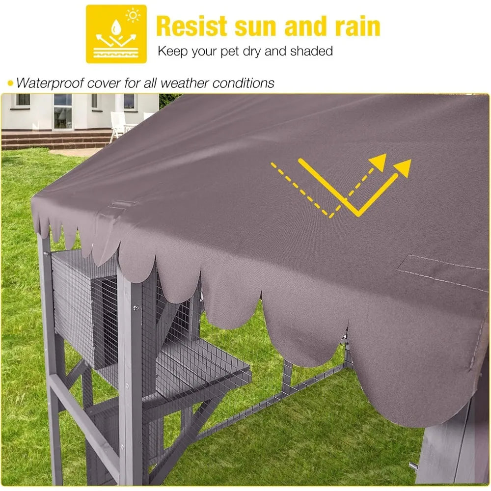 Aivituvin Outdoor Cat Enclosure with Bridges and Walkways